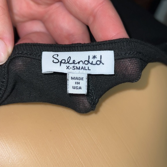 NWOT. Black Splendid Long Sleeve Shirt. - Picture 6 of 6